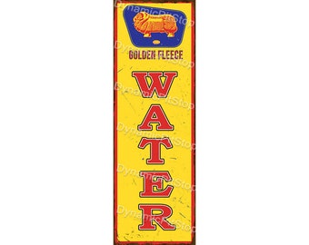 Golden Fleece Rustic Tin Sign: Workshop Decor, Australian made