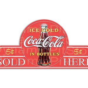 Coca Cola Coke Advert Shield Tin Metal Sign Mancave Bar Garage Retro Vintage Diner Australian made