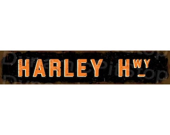 Harley Rustic Tin Sign: HD street sign, Australian made