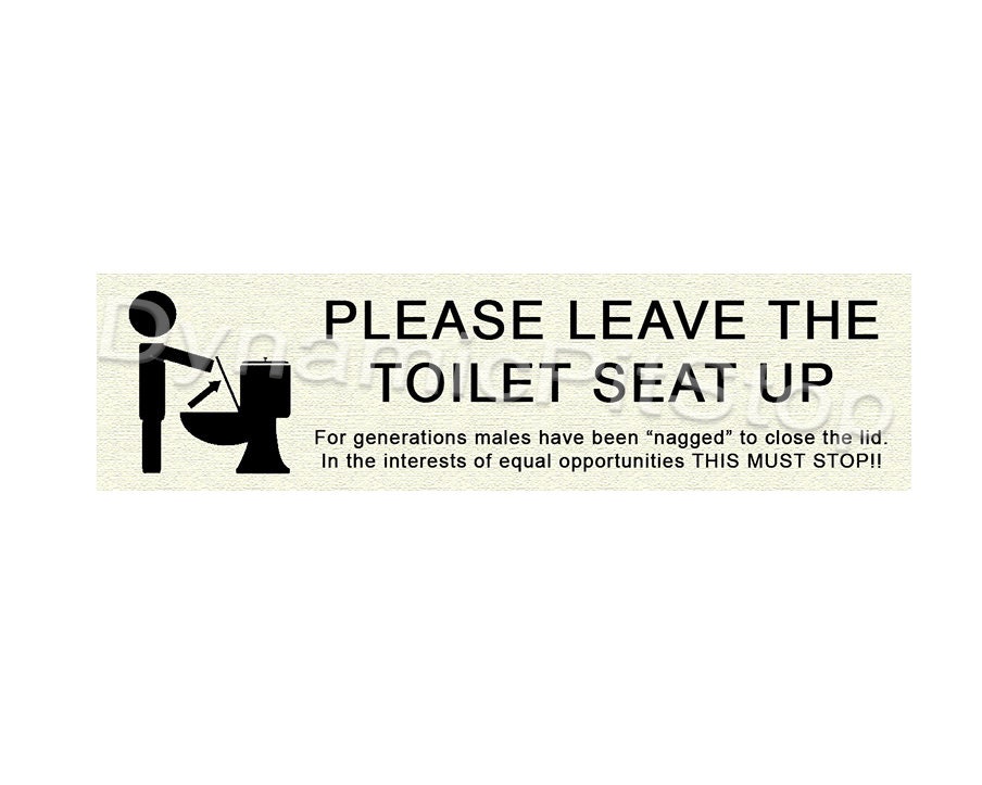 30x8cm Toilet Seat Tin Door Sign or Decal Etsy