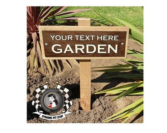 Letrero rústico de madera para jardín: regalo rústico personalizado, hecho en Australia.