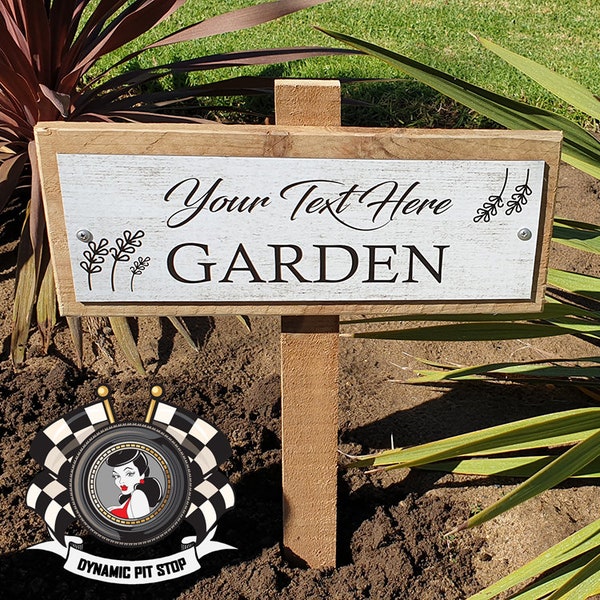 Custom Garden Sign - Timber Stake - Garden Gifts- Personalised Outdoor Gift- Memorial plaque -Handmade -Australian made