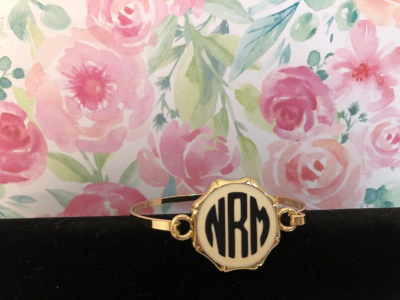 Monogrammed Bangle Bracelet