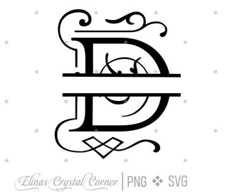 Download Split Letter D Svg Etsy