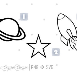 Rocketship, Star, Planet SVG, PNG File - Space Bundle - Cricut