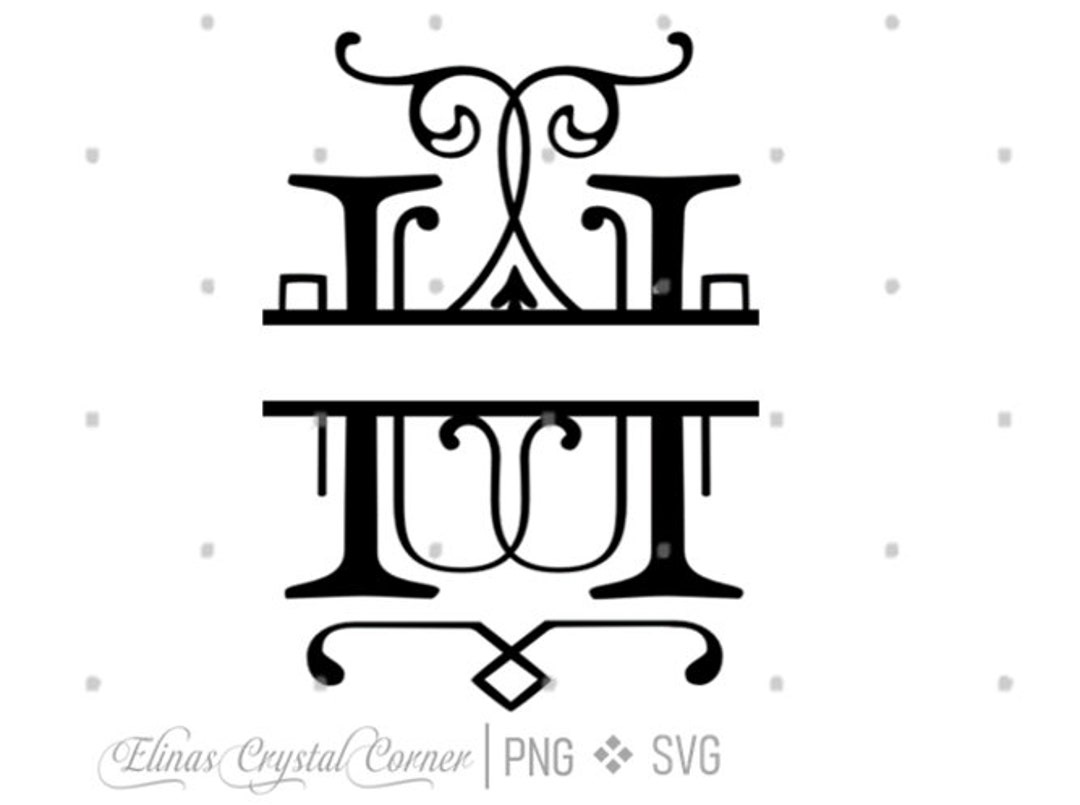 Letter H Monogram, Monogram, Split Alphabet Monogram, Split Letter Font ...