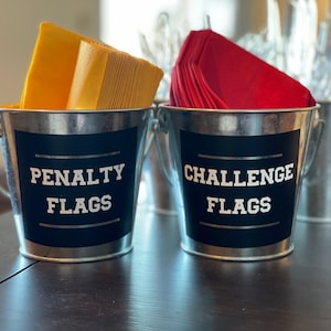 Penalty Flag Sticker | Challenge Flag Sticker | Custom Stickers | Super Bowl Party | Football Party | Penalty Flags | Challenge Flags