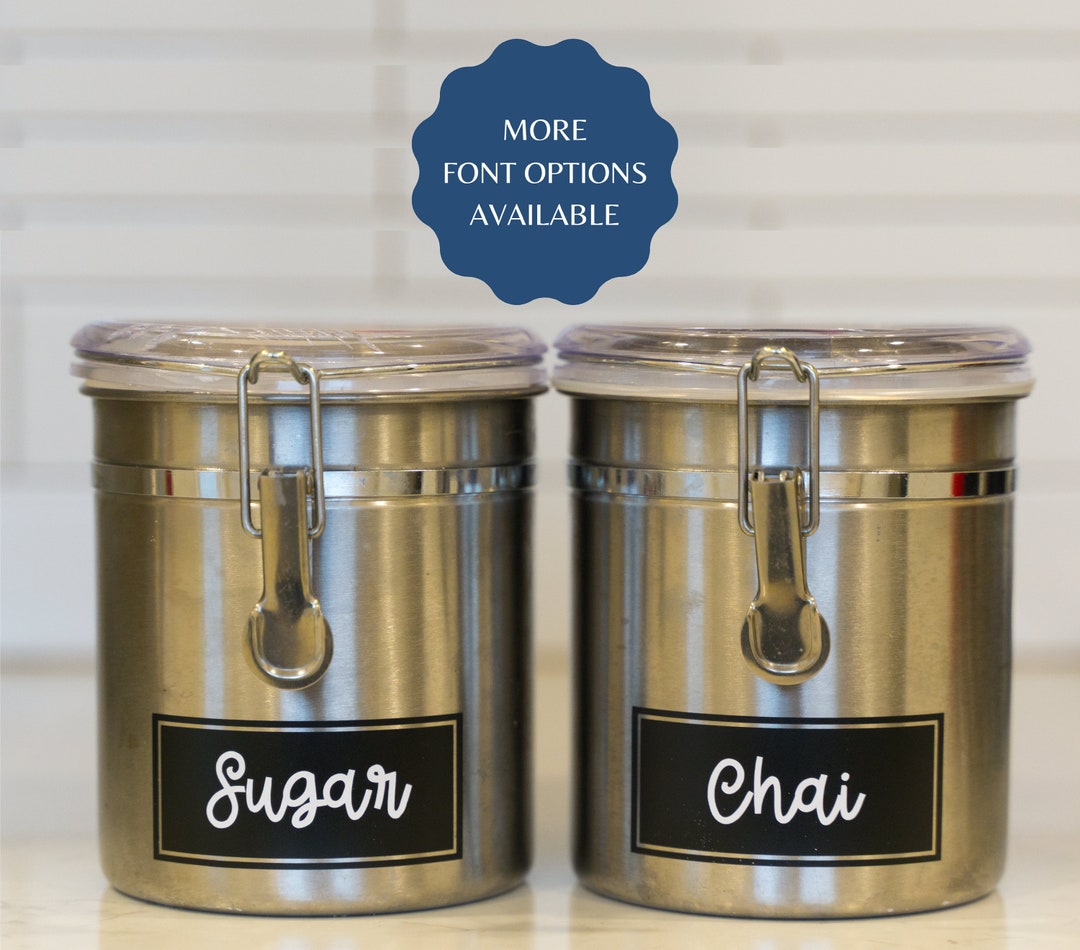 Kitchen Canister Labels Kitchen Canister Decals Custom Labels and
