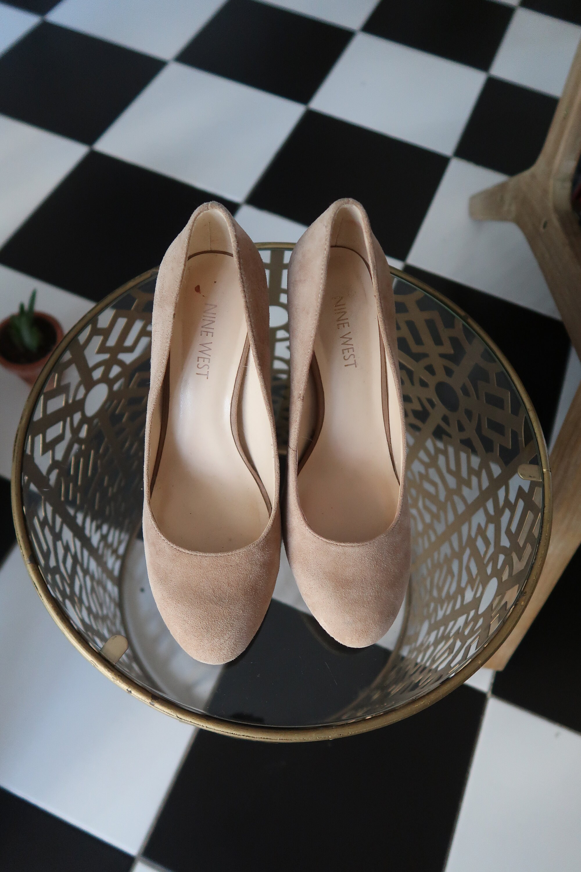 nine west thick heel