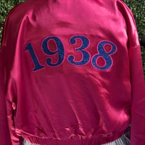 1938 embroidered | satin bomber jacket  | TikTok Viral| mom shirts | gifts for her | jack and jill | black owned | AKA
