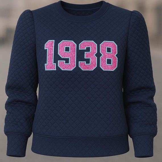 1938 embroidered glitter crewneck  | mom shirts | gifts for her | jack and jill | black owned
