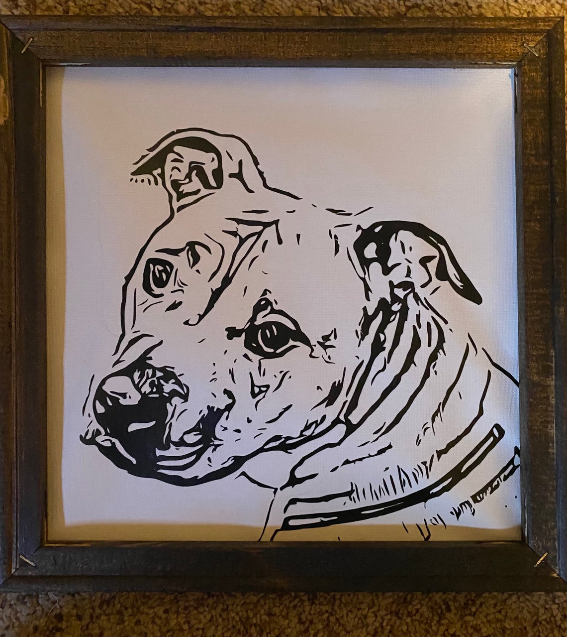 Personalized Vinyl Pet Portrait Wall Decor Etsy