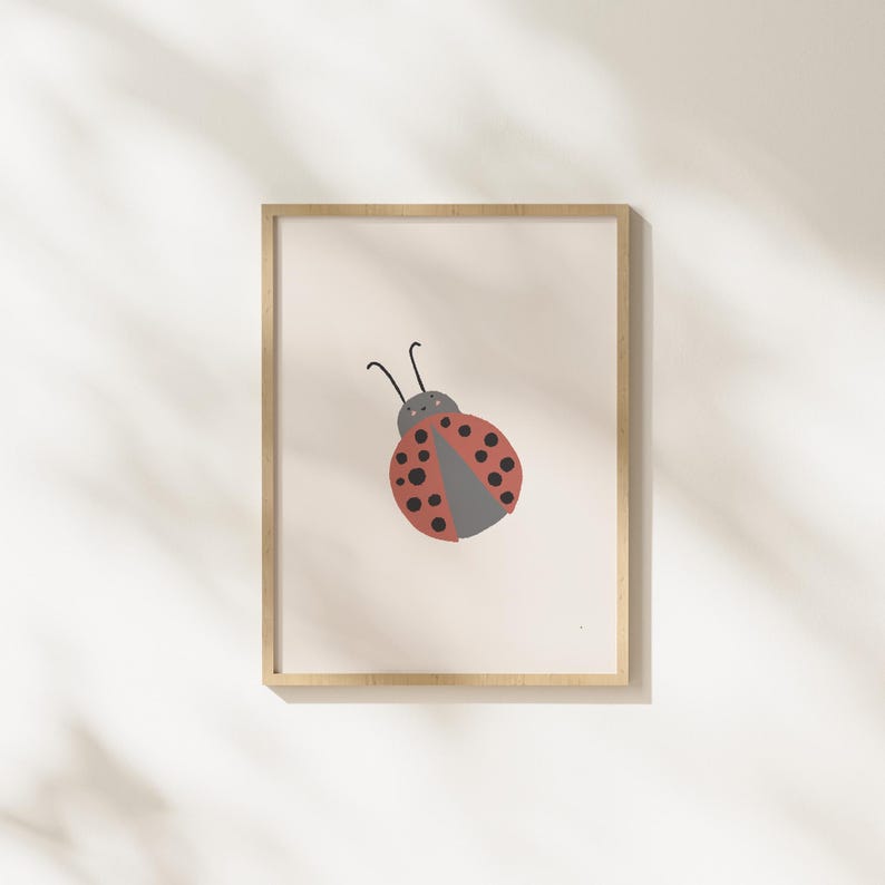 Cute Set of 3 Bug Nursery Prints, Bumble Bee Wall Art, Digital ...