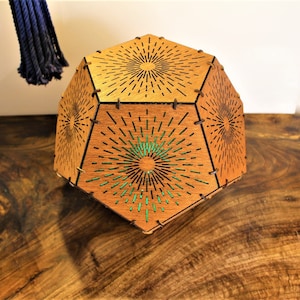 12 Sided Shadow Lamp, Sunburst Design - Creates Beautiful Art For Any Room!!!!
