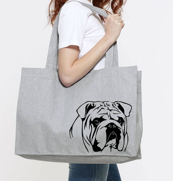 bulldog tote bag