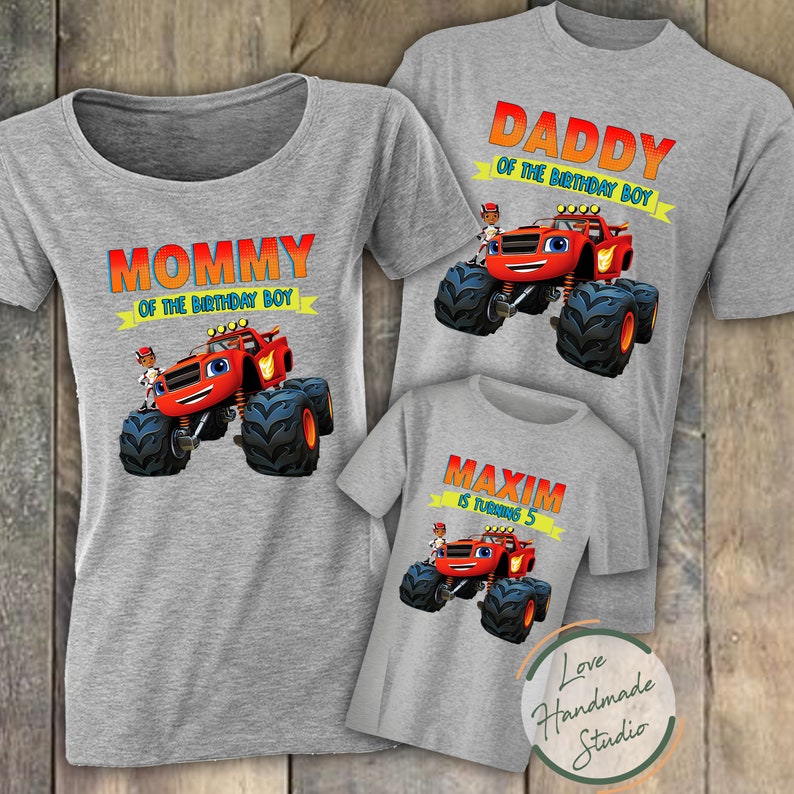 Blaze Birthday Shirt Boy Blaze And The Monster Machines Etsy