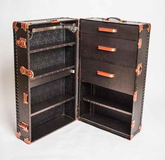 Glamorous Restored Antique Wardrobe Trunk Etsy