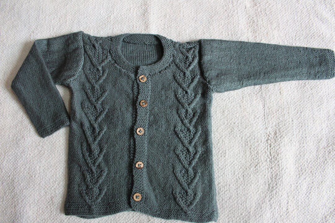 Hand Knit Baby Jumper/knit Baby Sweater/knit Baby Etsy