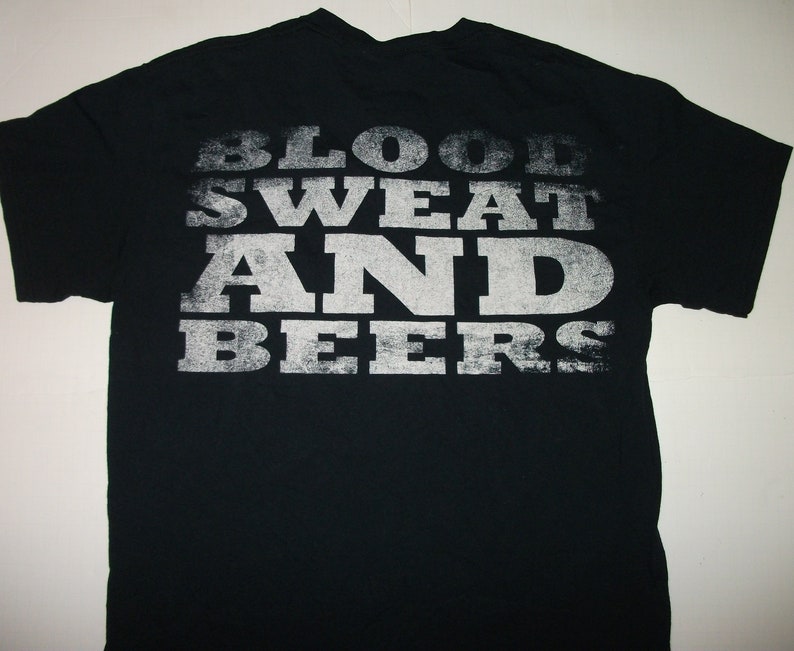Gas Monkey Garage Blood Sweat And Beers Black T Shirt Size Etsy