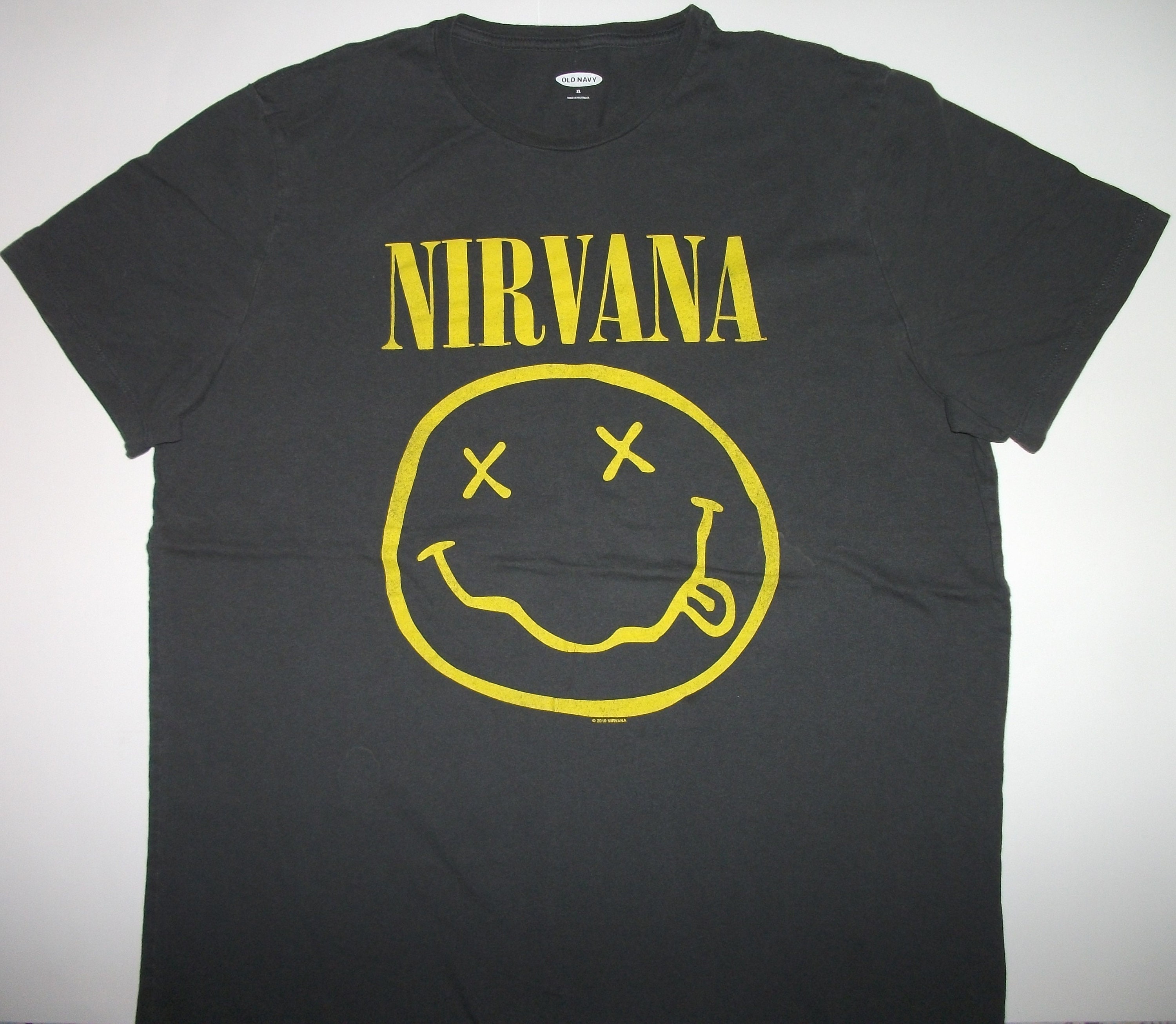 Nirvana Spellout Gray Tshirt Size XL Etsy