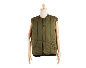 Barbour Weste Vintage Männer Olivgrün Quilted Outdoor Jagd M