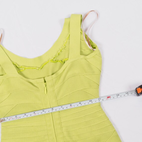 herve leger lime green dress Green Herve Leger Sara Bandage Gown for Formal Events