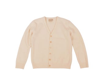 Cárdigan de punto de lana con monograma GG de Gucci Kids para niñas, color marfil, talla 8 años / 130