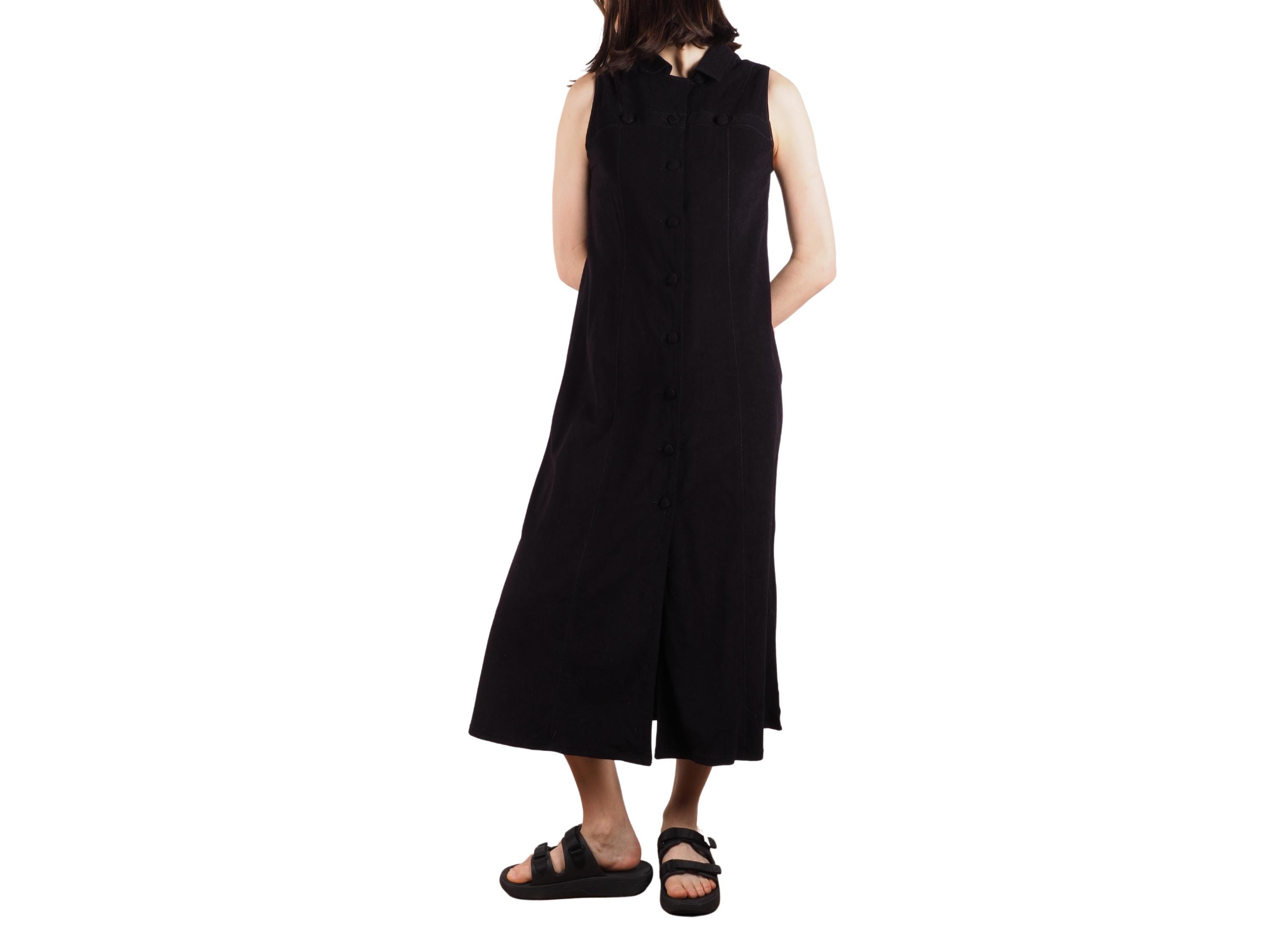 Fendi Sleeveless Midi Dress Vintage Women Black Button-up IT 44 / US 6 - Etsy Fendi Sleeveless Midi Dress Vintage Women Black Button-up IT 44 / US 6 - Etsy