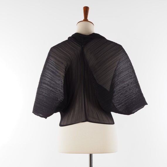 Issey Miyake FETE Vintage Women Black Pleats Blou… - image 8