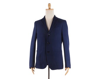 Sartoria Latorre Aston Men’s Blue Jersey Knit 3 Button Sport Coat IT 50 / US 40