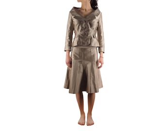 Conjunto de terno com saia de cetim vintage Moschino - US8 IT42