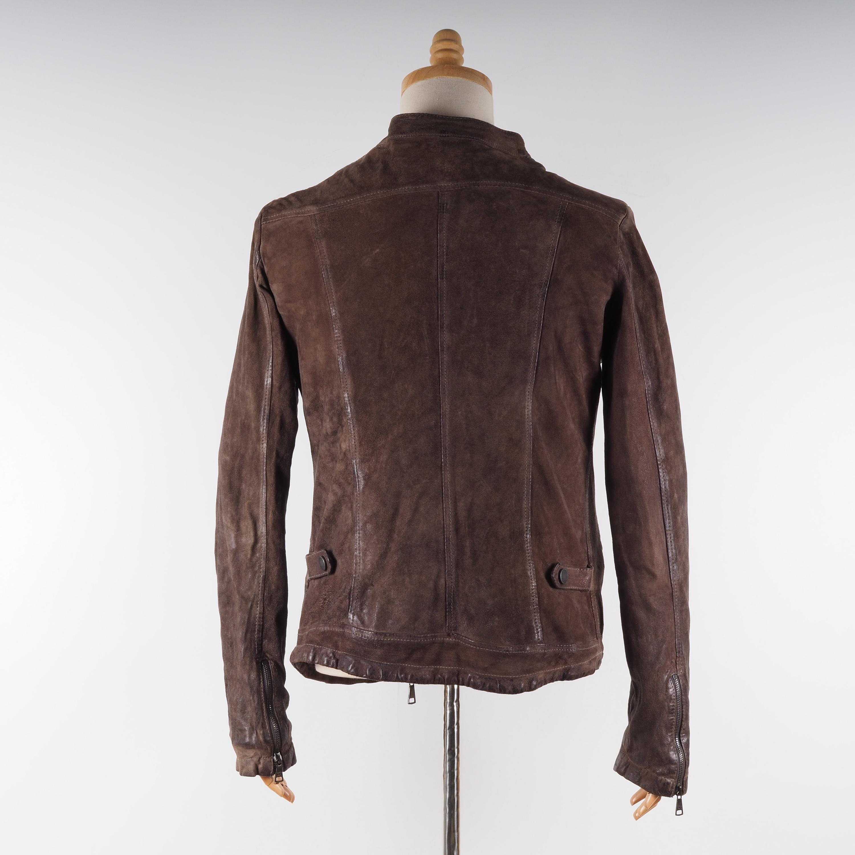 Giorgio Brato Leather Jacket Men Designer Pelle Brown Size 46 / S 