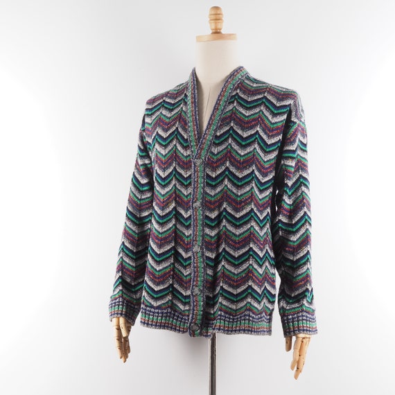 Missoni Sport Mens Vintage Knit Wool Alpaca Cardi… - image 2