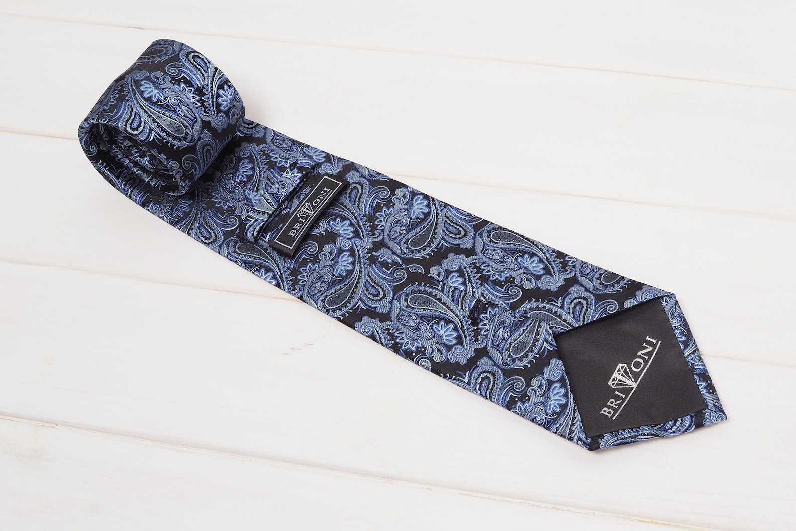 Brioni Roma Men's Tie Paisley Blue Floral Silk Luxury | Etsy