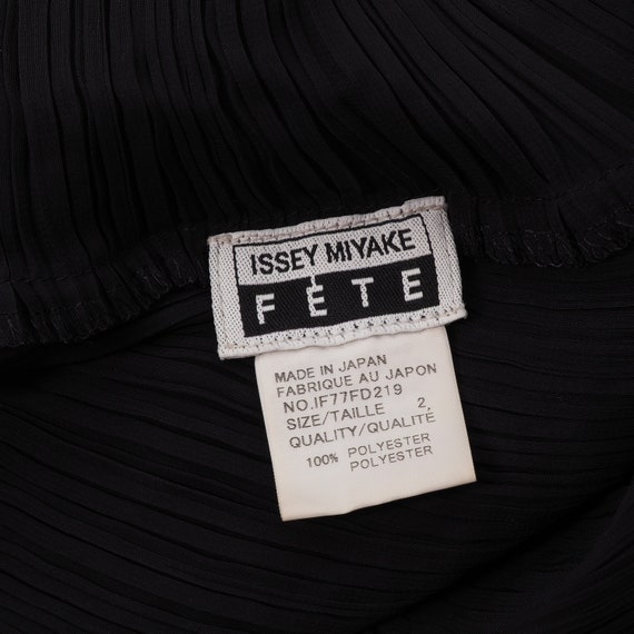 Issey Miyake FETE Vintage Women Black Pleats Blou… - image 9