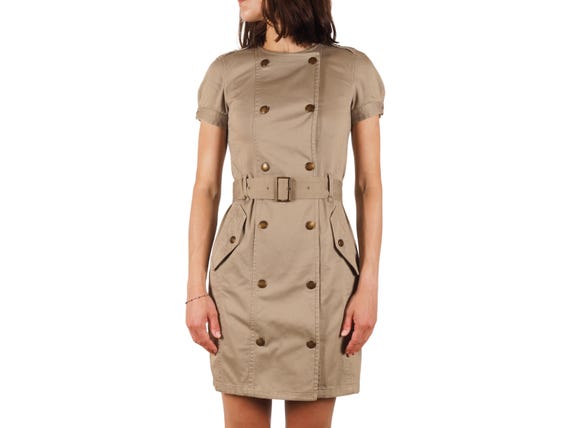 slim fit dress slacks BURBERRY Size 6 Black Gold Viscose Blend Studded Shift Dress  Sui Generis  Designer Consignment