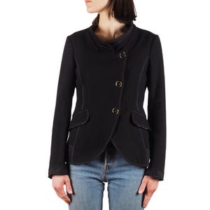 Marithe Francois Girbaud Jacket Vintage Avantgarde Black Wool 90s Size S
