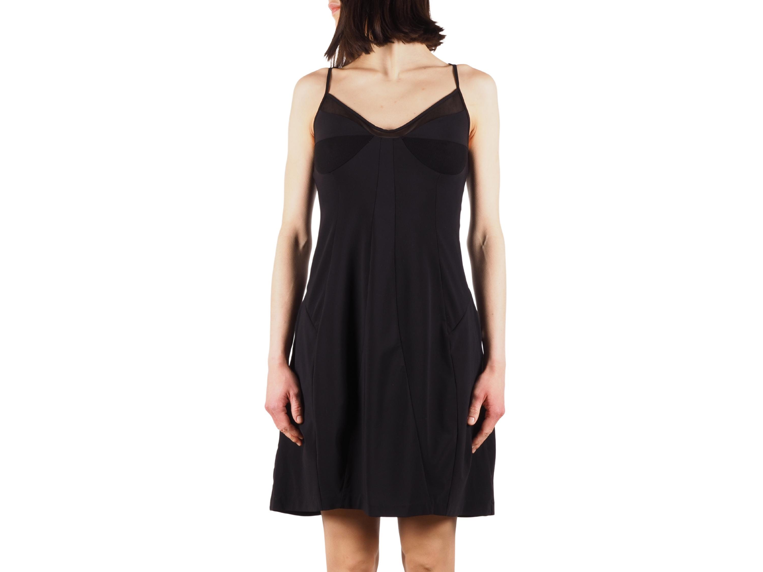 MARITHE + FRANCOIS GIRBAUD ドレス Marithe Francois Girbaud Dress Vintage Black Mesh Trim Avantgarde