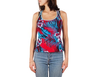 Y2k Vintage DOLCE GABBANA Tank Top. Aerobic Groove Dragon Print