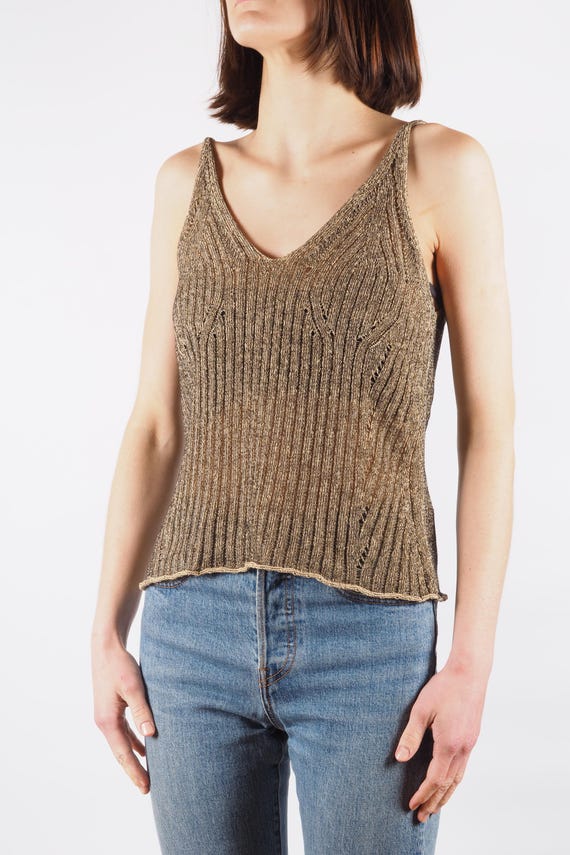 Chloé Top Blouse Vintage Women Knit Stretch Tank S / Small