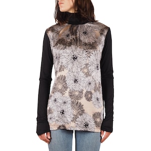 Roberto Cavalli Class Top Floral Long Sleeve Turtleneck Vintage Women IT 46