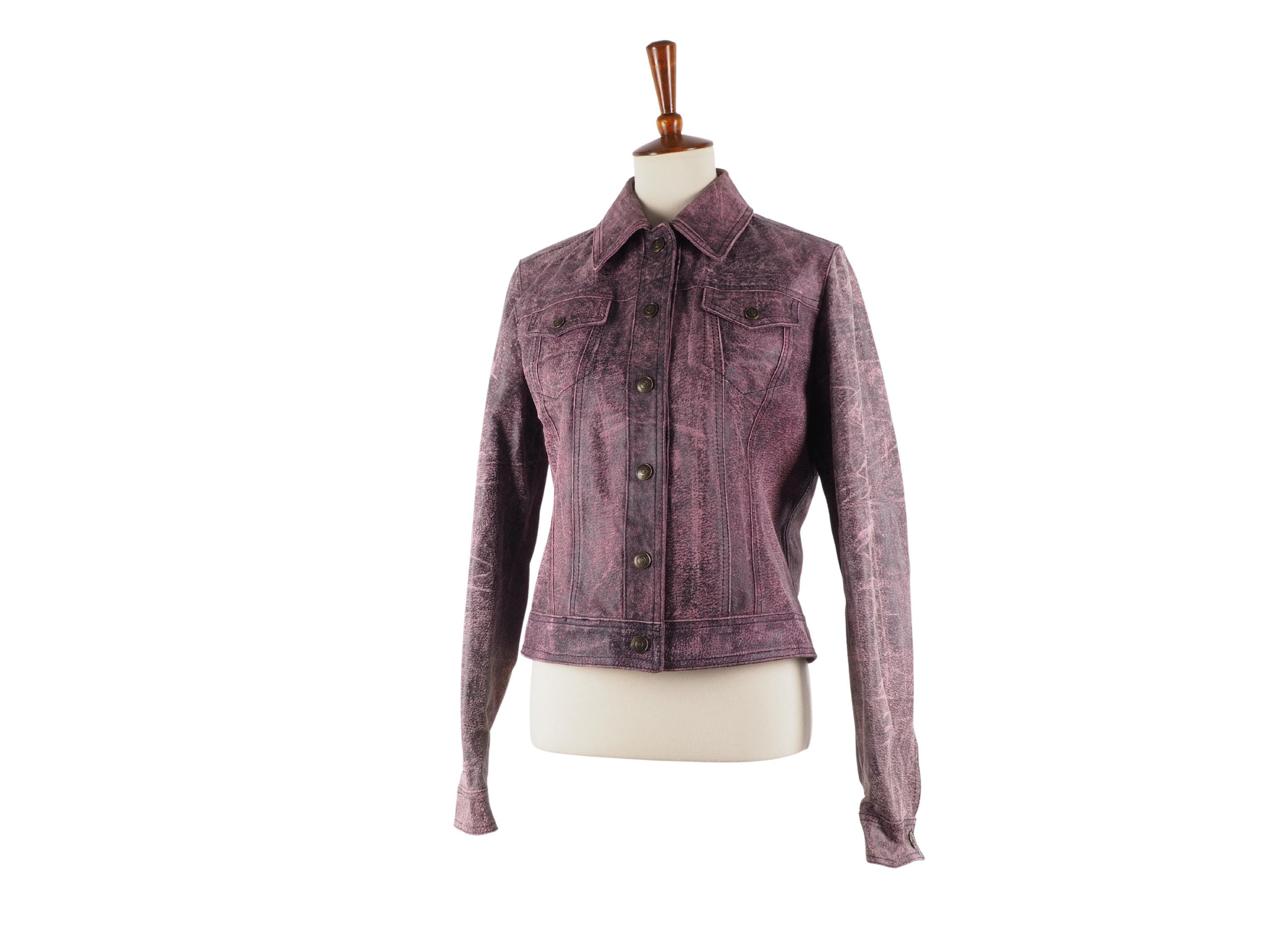 Vintage Versace Jeans Couture Leather Jacket, 90s Rare, Women