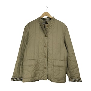Aquascutum Jacket Vest Women Quilt Quilted Transformer US 14 16 UK 18 Tan