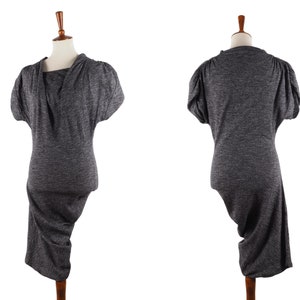 Alexander McQueen Mcq Dress Women Gray Cotton Wool Size 38 XS US 2 UK 4 Rare