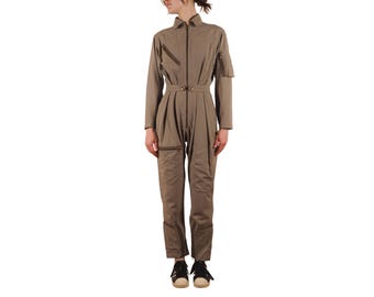 Mono utilitario de aviador color caqui para mujer, estilo vintage, de Moschino, económico y elegante, talla IT 42