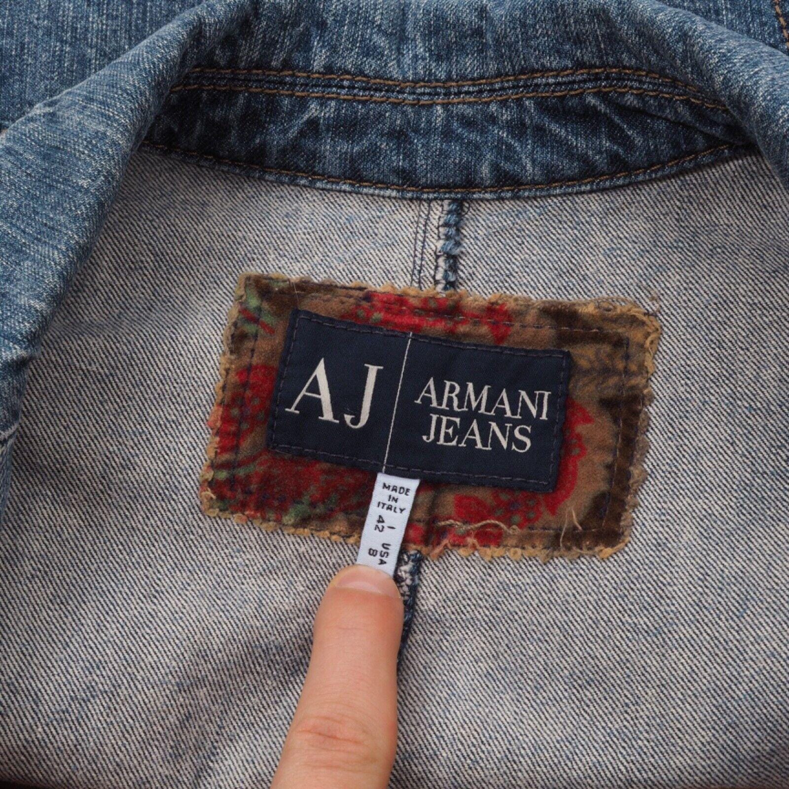 Armani Jeans Jacket Vintage Women Blue Denim Jean US 8 / IT 42 - Etsy