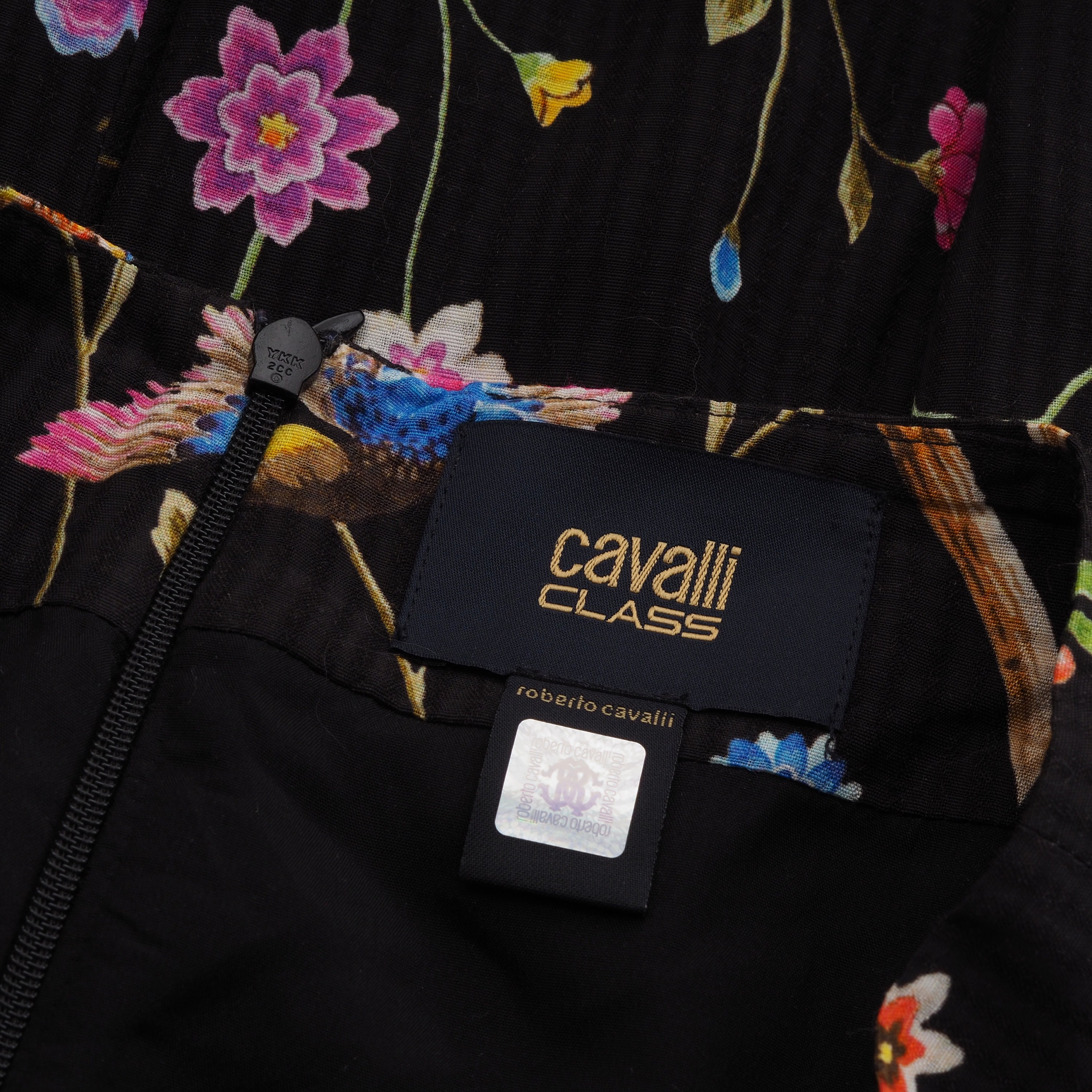 CLASS robertcavalli スカート Roberto Cavalli Class Skirt Vintage Women Floral Print Black