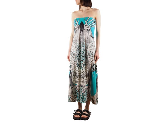 Roberto Cavalli Maxi Dress Vintage Women's Strapless Abstract Print IT 38 / US 4 - Etsy Roberto Cavalli Maxi Dress Vintage Women's Strapless Abstract Print IT 38 / US 4 - Etsy