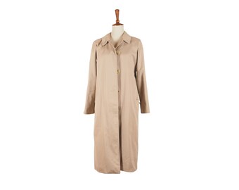 Gabardina larga beige vintage para mujer de Burberrys, estampado Nova Check, talla UK 10 / US 8
