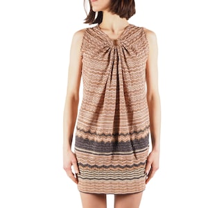 Missoni Mini Dress Vintage Women Multicolor Knit Sleeveless Glitter